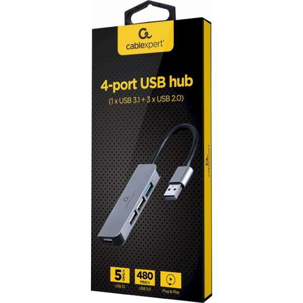 USB-хаб Cablexpert 4-портовий (UHB-U3P1U2P3-01) 129800 фото