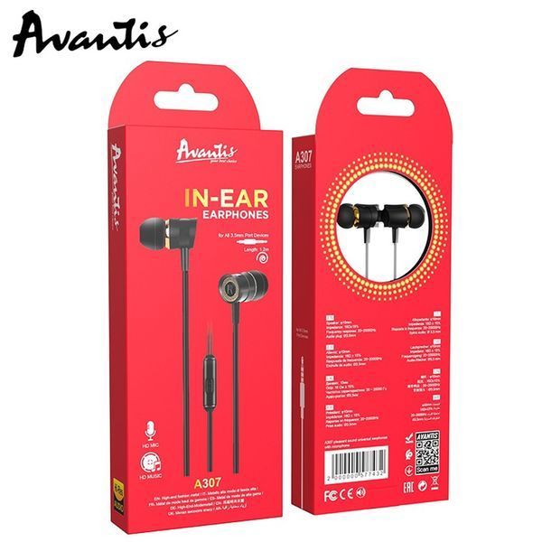 Навушники Avantis A307 Black 40311 фото