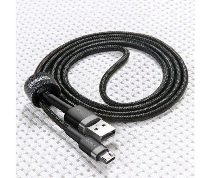 Кабель Baseus Cafule Cable USB for Micro 1.5A 2.0 м Grey/Black (CAMKLF-CG1) 43723 фото