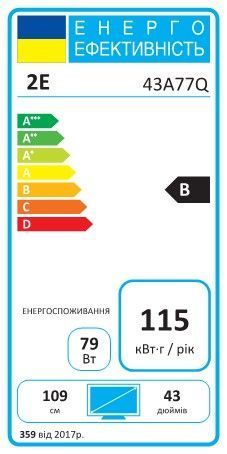 Телевізор 2E 2E-43A77Q 4K Google TV Wi-Fi 154224 фото