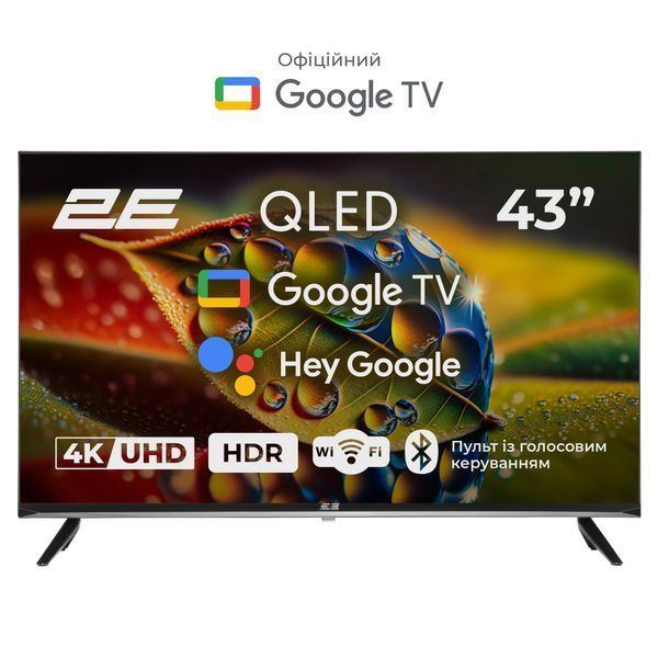 Телевізор 2E 2E-43A77Q 4K Google TV Wi-Fi 154224 фото