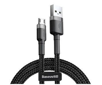 Кабель Baseus Cafule Cable USB for Micro 2.4A 0.5 м Grey/Black (CAMKLF-AG1) 46456 фото