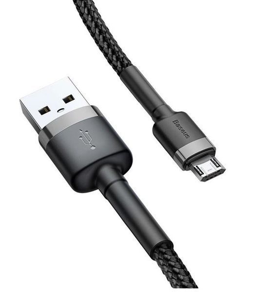 Кабель Baseus Cafule Cable USB for Micro 2.4A 0.5 м Grey/Black (CAMKLF-AG1) 46456 фото