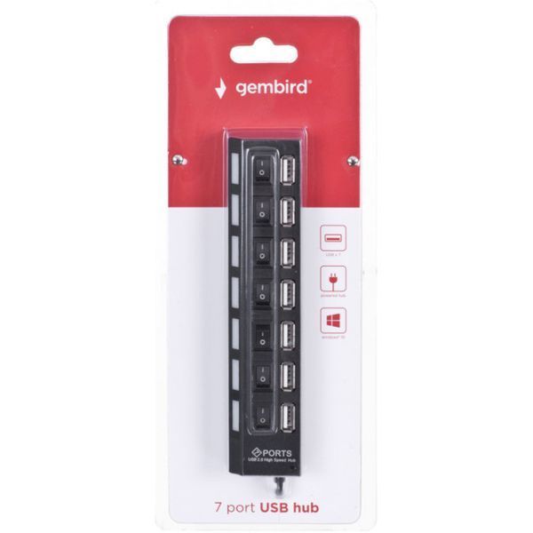 USB-хаб Gembird 7 портов USB 2.0 (UHB-U2P7-03) 92801 фото