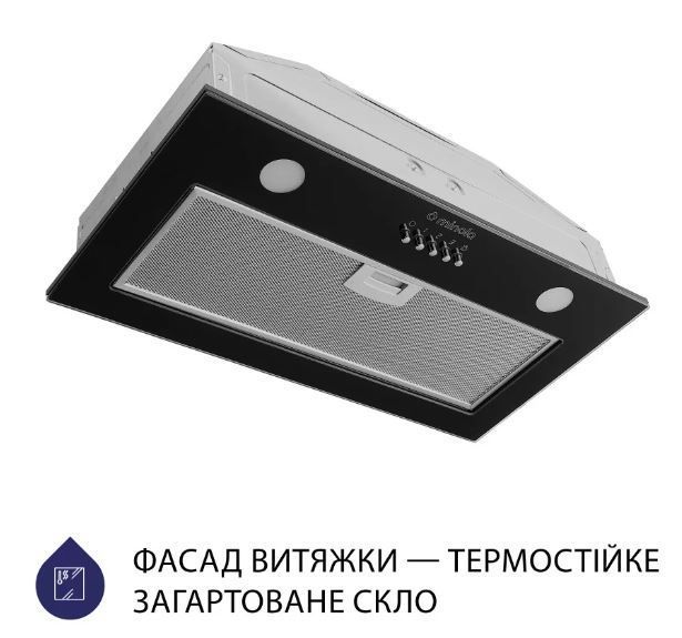 Витяжка вбудована Minola HBI 5262 BL GLASS 700 LED УТ000003064 фото