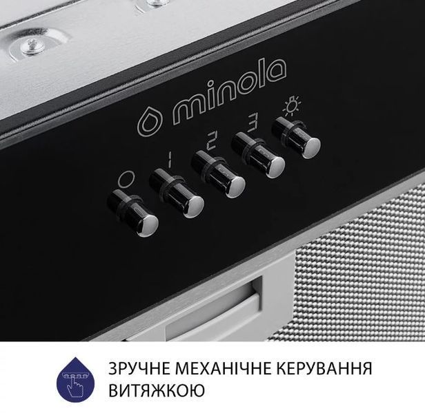 Витяжка вбудована Minola HBI 5262 BL GLASS 700 LED УТ000003064 фото