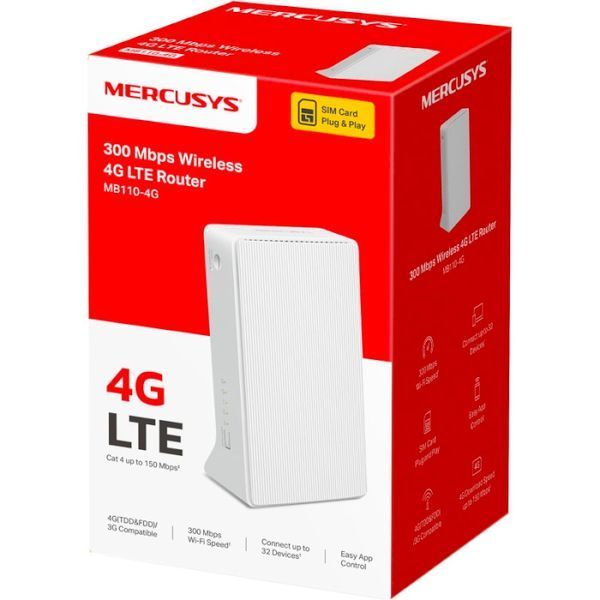 Маршрутизатор Mercusys MB110-4G WiFi4 / N300 з підтримкою 4G LTE 155533 фото