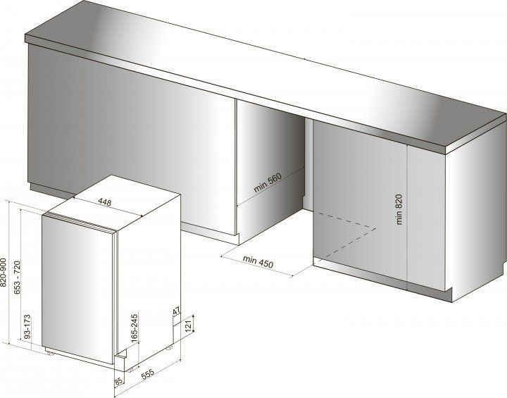 Посудомийна машина Hotpoint-Ariston HSIO 3O23 WFE (вбудована, 45 см) 43723 фото