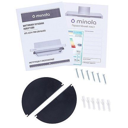 Витяжка телескопічна Minola HTL 6234 BL 700 LED GLASS 34372 фото Витяжка телескопічна Minola HTL 6234 BL 700 LED GLASS 34372 фото