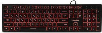 Клавіатура дротова Gembird KB-UML3-01-UA USB Black з підсвіткою 103398 фото