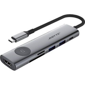Концентратор FrimeCom USB-C Boyye 7-в-1 (UC-721) 151659 фото