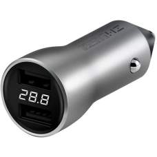 Автомобильное зарядное устройство Zmi Car Charger with Display Silver AP621