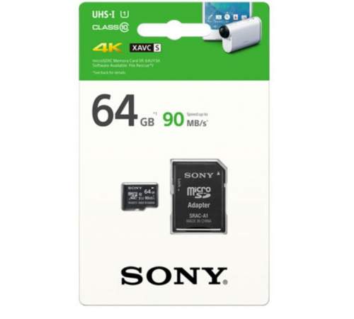 Карта памяти Sony 64 GB microSDXC Class 10 UHS-I + Ad (SR64UY3AT)