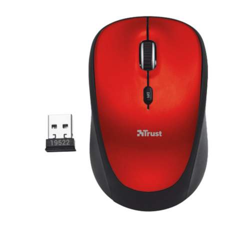 Мышка TRUST Yvi Wireless Mini Mouse Red 19522