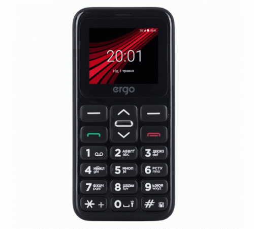Мобильный телефон ERGO F186 Black