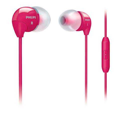 Гарнитура PHILIPS SHE3595PK Mic Pink