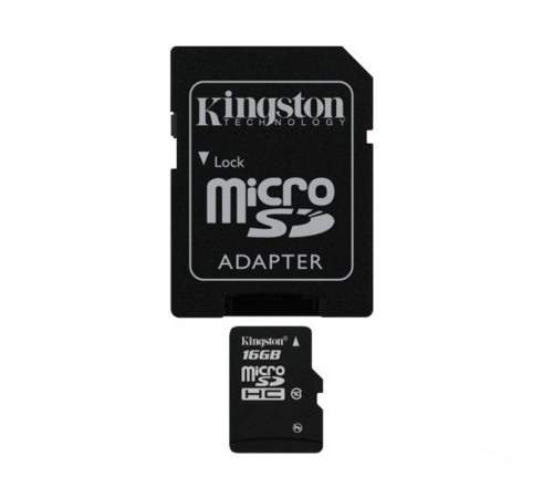 Карта microSD KINGSTON 16Gb (10)+Ad