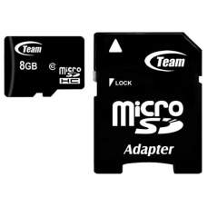 Карта microSD TEAM 8Gb (10)+Ad