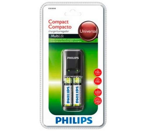 Зарядное устройство PHILIPS SCB1280NB+2AA 2450 mAh